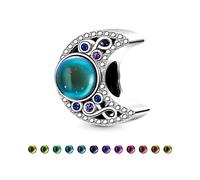 GNOCE Charm Bead Magic Moon Mood Charm 925 Sterling Silver Bead Charms per Bracciale Gioielli Regalo per Donna Fit Bracciali/Collana