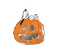 GNOCE Charm Bead Peanuts Halloween Snoopy Charm In Argento Sterling 925 Adatto Per Braccialetti/Collane Regalo Per Fan Delle Donne (zucca)