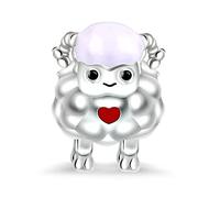 GNOCE Ciondolo Charm Capre in Argento Sterling, Ciondolo Animale Zodiacale di Vigore e Libertà Adatto a Braccialetti/Collane, Regalo di Gioielleria per Donne e Uomini