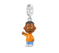 GNOCE Ciondolo con Ciondolo Peanuts in Piedi Ciondolo Snoopy in Argento Sterling 925 Ciondoli per Donne e Ragazze Gioielli Regalo per i Fan (Franklin)