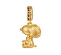 GNOCE Ciondolo Con Ciondolo Snoopy e Woodstock Dei Peanuts In Oro 18k e Argento Sterling 925 Per Donne e Ragazze Regalo Di Gioielli (Snoopy che abbraccia Woodstock)