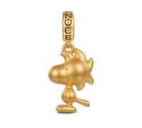 GNOCE Ciondolo Con Ciondolo Snoopy e Woodstock Dei Peanuts In Oro 18k e Argento Sterling 925 Per Donne e Ragazze Regalo Di Gioielli (Woodstock)