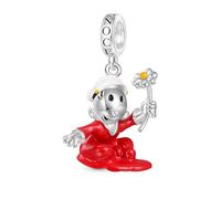 GNOCE Ciondolo con Perline Popeye San Valentino Abbraccio con Ciondolo a Cuore in Argento Sterling 925 Ciondoli per Donne e Ragazze Gioielli Regalo per i Fan (Popeye Swee'Pea)