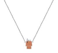 GNOCE Collana Diamante Snoopy nella Casetta dei Peanuts Argento Sterling 925 Regalo Bracciale/Collana Gioielli per Ragazze Bambini