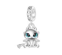 GNOCE Come Addestrare il Tuo Drago Pendant Charm Sdentato & Light Fury Dragon 925 Sterling Silver Gioiello per Bracciale/Collana - Regalo Per Le Donne Moglie