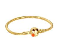GNOCE Emoji Yummy Face & Sad Face Basic Bracciale per lei, in argento Sterling S925 placcato oro giallo 14 carati, braccialetto da donna, regalo per San Valentino per la festa della mamma (18 cm), 18