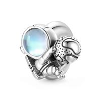 GNOCE Eternal Starfish Honey Bee Charm Bracciale Stopper 925 Sterling Silver Animal Stopper Fit Bracciale/Collana per Donne Ragazze Regalo per la Festa della Mamma (Astronauta)