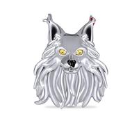 GNOCE Maine Coon Cat Charms Bead Sterling Silver Perline Di Fascino Animale Gatto Della Foresta Americana In Argento Sterling Fit Bracciale/Collana Gioielli Di Moda Regalo Per Lei