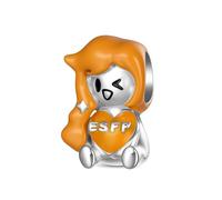 GNOCE Mbti Charm Bead Personality Type Abbracciante Cuore Charm 925 Sterling Silver Beads Charms Per Donne e Ragazze Gioielli Regalo (ESFP)