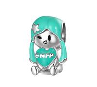 GNOCE Mbti Charm Bead Personality Type Abbracciante Cuore Charm 925 Sterling Silver Beads Charms Per Donne e Ragazze Gioielli Regalo (ENFP)