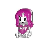 GNOCE Mbti Charm Bead Personality Type Abbracciante Cuore Charm 925 Sterling Silver Beads Charms Per Donne e Ragazze Gioielli Regalo (ENTP)