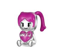 GNOCE Mbti Charm Bead Personality Type Abbracciante Cuore Charm 925 Sterling Silver Beads Charms Per Donne e Ragazze Gioielli Regalo (INTJ)