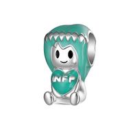GNOCE Mbti Charm Bead Personality Type Abbracciante Cuore Charm 925 Sterling Silver Beads Charms Per Donne e Ragazze Gioielli Regalo (INFP)