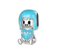 GNOCE Mbti Charm Bead Personality Type Abbracciante Cuore Charm 925 Sterling Silver Beads Charms Per Donne e Ragazze Gioielli Regalo (ESFJ)