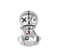 GNOCE Voodoo Dolls Charm Bead in Argento Sterling 925 Adatto per Bracciali Stile Europeo Collane Gioielli di Moda per Donna Uomo Bambini