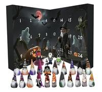 Gnome Advent Calendar 2025, 24 giorni Calendario di conto alla rovescia di Halloween con bambole gnomi, persona di Halloween di sopravvivenza per bambini adulti