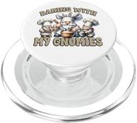 Gnome Baking With My Gnomies Funny Saying For Baker Mom PopSockets PopGrip per MagSafe