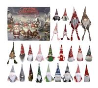 Gnome Calendar Advent, 24 giorni Gnomi di Natale Set di giocattoli per feste, decorazioni per bambole festive con sorprese quotidiane interattive, Ornamento del conto alla rovescia per le vacanze