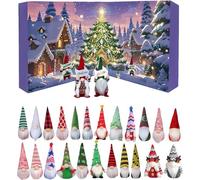 Gnome Christmas Advent Calendar 202 24pcs Christmas Gnome Countdown Calendar 2025, Xmas Countdown with 24 Unique Kawaii Gnomes Xmas Tree Flat Decorations for Festive Fun (1Pcs-C)