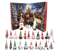 Gnome Christmas Decor - Advent Countdown Toy for Holiday Party Favor | Wooden Toy Advent Box with Numbered Drawers, Cute Figurines Mantel, Tree Ornament for Classroom Activity Home Celebration Display