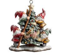 Gnome Christmas Ornaments - 2D Cute Acrylic Decorations for Holiday Use | Fun Gnome Pendants for Winter Gardening Indoor Spaces, Ideal for Birthday Party, Offices, Home, Room, Dormitory, Apartment Sea