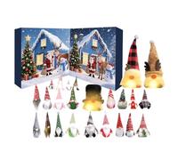 Gnome Countdown Calendar 2025-24 Days Of Christmas Countdown Calendar, Santa Figure, 2025 Christmas Advent, Home Decor Collectible For Holiday Birthday Window Entryway Table Shelf Tree