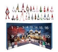 Gnome Countdown Calendar, 24 Day Christmas Gnomes Advent Countdown Display, Festive Holiday Gnomes Doll Decoration for Kids Boys Girls Party Home and Gathering Activities