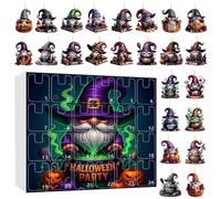 Gnome Countdown Calendar, Acrylic Holiday Display, Colorful 2D Figures, Fun Desktop Decor, Countdown Tracker per bambini e adulti, 24-Day, Desk Setup, Classroom, Family Event