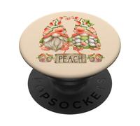 Gnome Couple Peachy Graphic For Summer Funny Peach Fruit PopSockets PopGrip Adesivo