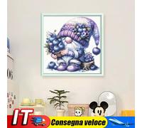 Gnome Design DIY Bead Embroidery Kit 39x39cm 9CT Cross Stitch Kit for Home Decor