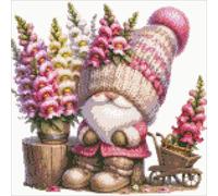 Gnome Design DIY Bead Embroidery Kit 9CT Cross Stitch Kit for Home Decor IT