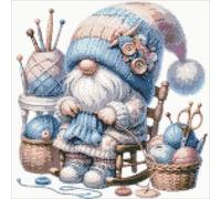 Gnome Design DIY Bead Embroidery Kit 9CT Cross Stitch Kit for Home Decor IT