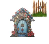 Gnome Door Fairy Garden Accessories, Tree Stump Decor, Outside Door Decor