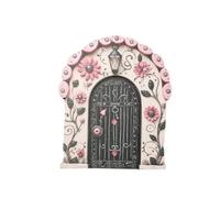 Gnome Door Fairy Garden Accessories, Tree Stump Decor, Outside Door Decor