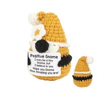 GNOME GNOME Positivo, Gnome a maglia - Ornamento GNOME all'uncinetto positivo,Decorazione per ufficio a casa, GNOME di supporto emotivo da 9 cm per la casa, la camera da