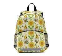 Gnome Honey Bee Girasole Giallo capretto ragazza zaini per la scuola | con guinzaglio bookbag, per 4 anni, mochilas escolares para ni?as