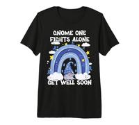GNOME One combatte da Solo Blu Scuro | Consapevolezza del Cancro al Colon Maglietta Premium