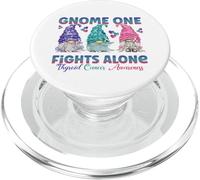 Gnome One Fights Alone Viola Teal Pink| Thyroid Awareness PopSockets PopGrip per MagSafe