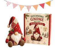 Gnome Sewing Kit - Complete Handmade Craft Supplies | Create Your Own Beginner Gnome Includes All Craft Supplies To Create A Charming Dwarf For Home Decor. Place It On A Living Room Desktop, Shelf, Or