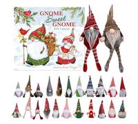 Gnome Sweet Gnome 2025 Advent Calendar, 24 Pieces Collectible Dwarf Stuffed Dolls, Christmas Gonks Countdown Calendar, 24 Day Figures Ornaments Countdown Calendar, Soft Faceless Gnome for Kids