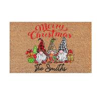 GNOME - Tappeto Festivo Non Slip | Tappetino Di Benvenuto Per Le Vacanze Per L'ingresso Del Portico | Impegno Per Gnomi Di Natale Per Balcone Da Bagno Cortile Invern
