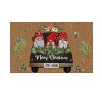 GNOME - Tappeto Festivo Non Slip | Tappetino Di Benvenuto Per Le Vacanze Per L'ingresso Del Portico | Impegno Per Gnomi Di Natale Per Balcone Da Bagno Cortile Invern