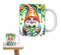 Gnome, tazza da caffè a tema Gnomes, tazza da caffè in ceramica 3D, gnomi, con scatole da giardino, 350 ml, per mamma, migliore amica, college