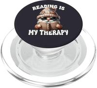 Gnome Teacher Reading Is My Therapy Graphic For Book Lover PopSockets PopGrip per MagSafe