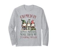Gnomebody Loves Winter More Than Me GNOME Maglia a Manica