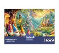 Gnomes by Tree in Magical Forest Scene Puzzle Da 1000 Pezzi Christmas Style Giochi Di Puzzle Per La Famiglia Per Adulti, Bambini E Anziani 38x26cm/1000pcs