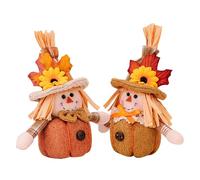 Gnomes de Thanksgiving - Lot dee 2 pièces en peluche d’automnes, gnommes faits à la main | Décorations rustiques des ferme, ornements dei table d’automne pour fête familiale, maison et célébration