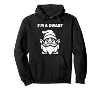 Gnomes minimalist gnome funny quote simple i'm a dwarf Felpa con Cappuccio