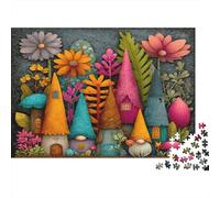 Gnomes Puzzle 1000 Pezzi Arte Per Adulti Doodle Art Garden Puzzle Legno Premium Giochi Rilassamento E Intelligence Facile Da Regalo Per Amore E Amico Qualità Premium 1000pcs (75x50cm)