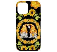 Gnomes Show Heart And Love For Honey Bees Floral Sunflower Custodia per iPhone 12 mini